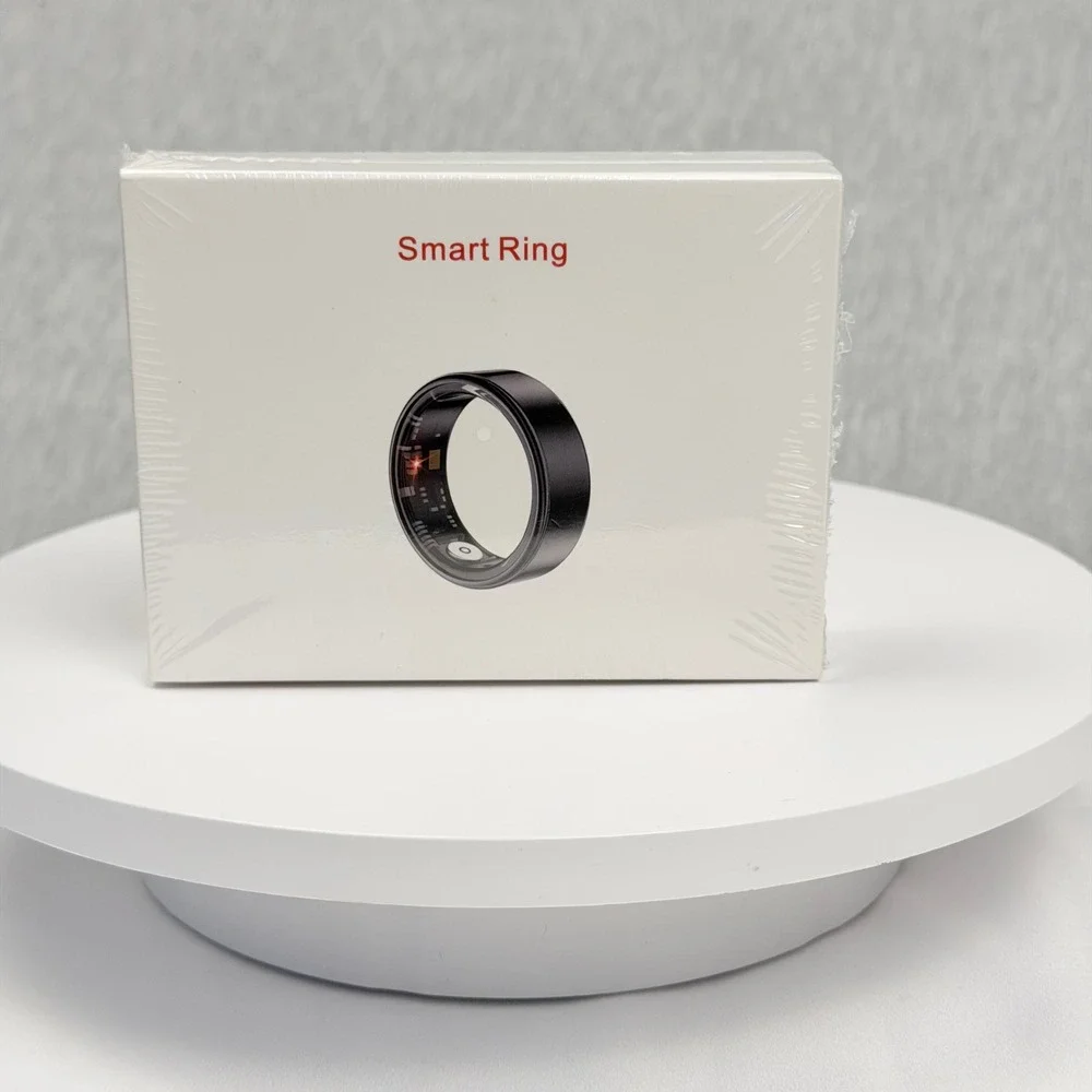 JRing Smart Ring Black Health Fitness Tracker Heart Rate Size 8 HR3918 New